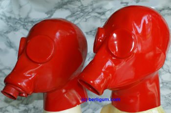 Berli-Gum Red Hood models with and without Gasmask